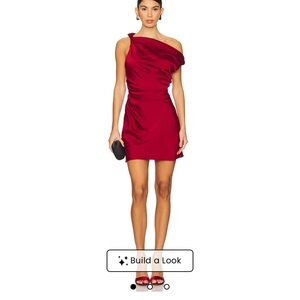 Elegant One Shoulder Red Dress